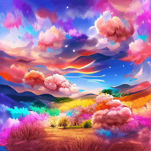 dreamy sky and a lovely countryside.