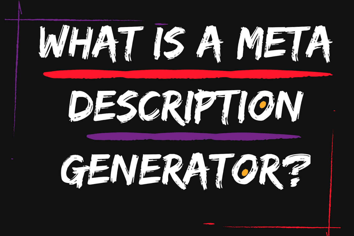 Meta Description Generator